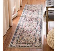 Safavieh Madison MAD468 Tapis d'intérieur tissé Moderne et Chic pour Salon, Chambre à Coucher ou Tout Espace intérieur Gris/Bleu 61 x 244 cm