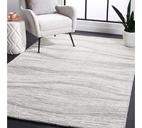 SAFAVIEH Metro Collection MET995F Handmade Premium Wool Entryway Living Room Foyer Bedroom Accent Area Rug 4' x 6' Grey/Ivory