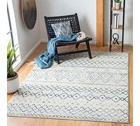 Safavieh Milani Tapis tissé en polypropylène 120 x 180 cm Ivoire/Bleu Marine.