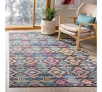 Safavieh Moderne Chic Tapis Rectangulaire d'intérieur, tressé, Collection Madison, MAD455, en Noir, Orange, 183 x 274 cm pour Salon, Chambre à Coucher ou Tout Espace intérieur