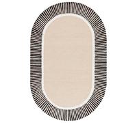 SAFAVIEH Moderne Salon, Salle à Manger, Chambre à Coucher - Fifth Avenue Collection, Poils Moyens, Beige et Noir, 122 X 183 cm