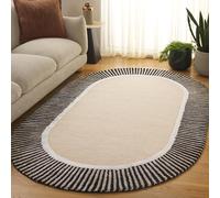 SAFAVIEH Moderne Salon, Salle à Manger, Chambre à Coucher - Fifth Avenue Collection, Poils Moyens, Beige et Noir, 152 X 244 cm