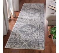 Safavieh Oregon Collection ORE867 Tapis d'intérieur rectangulaire tissé Classique pour Salon, Chambre à Coucher ou Tout Espace intérieur Ivoire/Gris 91 x 152 cm