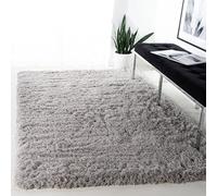 Safavieh Polar Shag Collection PSG800D Tapis décoratif - 1,2 x 1,8 m, argenté, Design Glamour Solide, ne perd Pas Ses Poils et Facile d'entretien, 7,6 cm d'épaisseur, idéal pour Les Zones à Fort