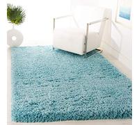 Safavieh Polar Shag Collection PSG800T Tapis décoratif à Poils Longs - 1,6 x 2,3 m, Turquoise Clair, Design Glamour, ne perd Pas Ses Poils et Facile d'entretien, 7,6 cm d'épaisseur
