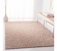 Safavieh Primo Shag Collection Tapis à Poils Longs pour Salon, Salle à Manger, Chambre à Coucher Beige 122 x 183 cm