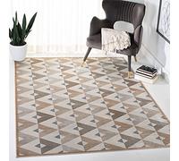 Safavieh Prisma ATL980 Tapis d'intérieur, rectangulaire, tressé, Collection Atlante, Beige/Gris, 160 x 231 cm