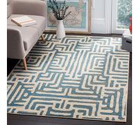 Safavieh Renée Tribal Tapis en polypropylène tissé Ivoire/Bleu Clair 200 x 279 cm
