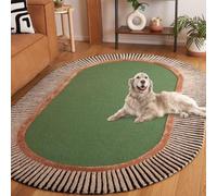 SAFAVIEH Salon Moderne, Salle à Manger, Chambre à Coucher - Fifth Avenue, Pile Moyenne, Vert/Noir, 152 x 244 cm