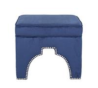 SAFAVIEH SEU4636C Ellie Ottoman Polyester Marine 54 x 54 x 45,46 cm