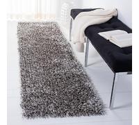 Safavieh SG531-1313 Collection à Poils Longs de la Nouvelle-Orléans - Alfombra de baño, Couleur Beige et Beige, 3 tartes par 5 tartes (3 x 5 pulgadas), Tela, Platine/Ivoire, 7,6 x 8 m