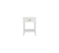 SAFAVIEH Tables d'appoint Modernes en Bois, Blanc Aspect Vieilli, 50 x 40 x 65 cm