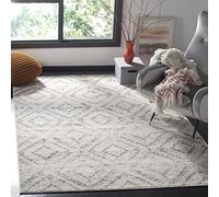 SAFAVIEH Tapis 155 x 229 cm - Adirondack Collection - Moderne Design, Gris Clair & Gris, Mélange Synthétique Entretien Facile, Idéal pour Salon, Chambre, Bureau