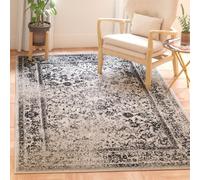 SAFAVIEH Tapis 155 x 229 cm - Adirondack Collection - Transitionnel Design, Gris & Noir, Mélange Synthétique Entretien Facile, Idéal pour Salon, Chambre, Bureau