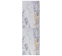 Safavieh Tapis Abstrait - Lavable en Machine et Antidérapant - Idéal pour Les Zones à Fort Passage - Tacoma Collection, Tapis à Poil Court, Gris et Or, 62 x 240 cm