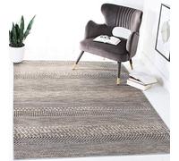 Safavieh Tapis Abstrait pour Salon, Salle à Manger, Chambre à Coucher - Atlas Collection, Tapis à Poil Court, Ivoire et Beige, 122 x 183 cm