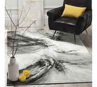 Safavieh Tapis Abstrait pour Salon, Salle à Manger, Chambre à Coucher - Glacier Collection, Tapis à Poil Court, Gris et Multi, 201 x 274 cm