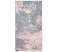 Safavieh Tapis Abstrait pour Salon, Salle à Manger, Chambre à Coucher - Glacier Collection, Tapis à Poil Court, Rose et Bleu, 79 X 152 cm