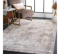 Safavieh Tapis Abstrait pour Salon, Salle à Manger, Chambre à Coucher - Invista Collection, Tapis à Poil Court, Crème et Beige, 160 X 229 cm