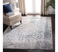 Safavieh Tapis Abstrait pour Salon, Salle à Manger, Chambre à Coucher - Invista Collection, Tapis à Poil Court, Gris et Bleu, 160 x 229 cm