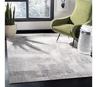 Safavieh Tapis Abstrait pour Salon, Salle à Manger, Chambre à Coucher - Invista Collection, Tapis à Poil Court, Gris et Ivoire, 160 x 229 cm