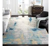 Safavieh Tapis Abstrait pour Salon, Salle à Manger, Chambre à Coucher - Jasper Collection, Tapis à Poil Court, Gris et Or, 240 x 300 cm