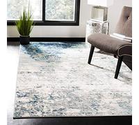 Safavieh Jasper Collection JSP107 Tapis d'intérieur rectangulaire tissé pour Salon, Chambre à Coucher ou Tout Espace intérieur Gris/Bleu 160 x 229 cm