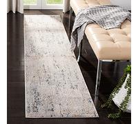 Safavieh Tapis Abstrait pour Salon, Salle à Manger, Chambre à Coucher - Tapis de Sol Collection Invista - Poils Courts, crème et Charbon, 61 x 244 cm