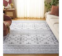 Safavieh Tapis Abstrait Rug Idéal pour Les Zones à Fort Passage - Lavable en Machine et Antidérapant - Arizona Collection, Tapis à Poil Court, in Ivoire et Noir, 240 X 300 cm