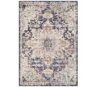 Safavieh Tapis Boho pour Salon, Salle à Manger, Chambre à Coucher - Madison Collection, Tapis à Poil Court, Noir et Or, 122 X 183 cm