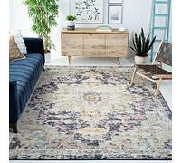 Safavieh Tapis Boho pour Salon, Salle à Manger, Chambre à Coucher - Madison Collection, Tapis à Poil Court, Noir et Or, 244 x 305 cm