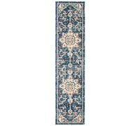Safavieh Tapis Boho pour Salon, Salle à Manger, Chambre à Coucher - Madison Collection, Tapis à Poil Court, Bleu et Bleu Clair, 61 X 244 cm