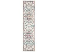 Safavieh Tapis Boho pour Salon, Salle à Manger, Chambre à Coucher - Madison Collection, Tapis à Poil Court, Crème et Bleu, 66 X 305 Cm