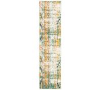 Safavieh Tapis Boho pour Salon, Salle à Manger, Chambre à Coucher - Madison Collection, Tapis à Poil Court, Vert et Orange, 66 x 122 cm