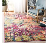 Safavieh Madison Collection MAD425 Tapis d'intérieur tissé rectangulaire Moderne Chic Fuchsia doré 160 x 229 cm pour Salon, Chambre à Coucher ou Tout Espace intérieur