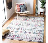 Safavieh Tapis Boho pour Salon, Salle à Manger, Chambre à Coucher - Madison Collection, Tapis à Poil Court, Gris et Violet, 155 X 229 cm