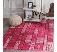 SAFAVIEH Tapis Boho Pour Salon, Salle à manger, Chambre à coucher - Monaco Collection, Tapis à poil court, Rose et Multi, 91 X 152 cm