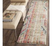 Safavieh Tapis Boho pour Salon, Salle à Manger, Chambre à Coucher - Monaco Collection, Tapis à Poil Court, Multi, 76 x 183 cm