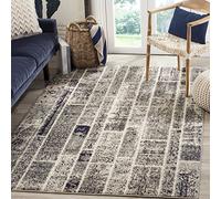 SAFAVIEH Tapis Boho Pour Salon, Salle à manger, Chambre à coucher - Monaco Collection, Tapis à poil court, Gris et Multi, 201 X 279 cm