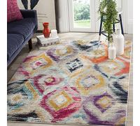 SAFAVIEH Tapis Boho Pour Salon, Salle à manger, Chambre à coucher - Monaco Collection, Tapis à poil court, Multi, 91 X 152 cm