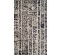 SAFAVIEH Tapis Boho Pour Salon, Salle à manger, Chambre à coucher - Monaco Collection, Tapis à poil court, Gris et Multi, 91 X 152 cm