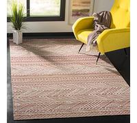 SAFAVIEH Tapis Boho pour Salon, Salle à Manger, Chambre à Coucher - Montage Collection, Tapis à Poil Court, Rose et Multi, 122 X 183 cm