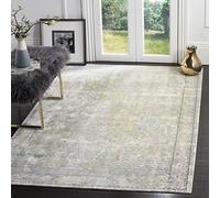 SAFAVIEH Tapis Boho Pour Salon, Salle à manger, Chambre à coucher - Mystique Collection, Tapis à poil court, Gris et Multi, 152 X 244 cm