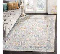SAFAVIEH Tapis Boho Pour Salon, Salle à manger, Chambre à coucher - Mystique Collection, Tapis à poil court, Gris et Multi, 91 X 152 cm