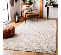 Safavieh Tapis Boho pour Salon, Salle à Manger, Chambre à Coucher - Natura Collection, Tapis à Poil Court, Ivoire, 122 x 183 cm