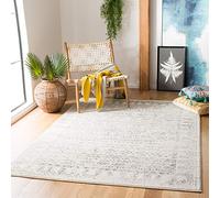 Safavieh Tapis Boho pour Salon, Salle à Manger, Chambre à Coucher - Tulum Collection, Tapis à Poil Court, Ivoire et Gris, 122 X 183 cm