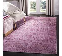 SAFAVIEH Tapis Boho Pour Salon, Salle à manger, Chambre à coucher - Valencia Collection, Tapis à poil court, Rose et Multi, 122 X 183 cm