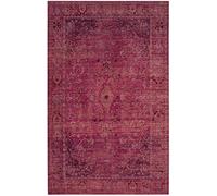 SAFAVIEH Tapis Boho Pour Salon, Salle à manger, Chambre à coucher - Valencia Collection, Tapis à poil court, Rouge et Rouge, 152 X 244 cm