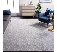 SAFAVIEH Tapis Contemporain pour Salon, Salle à Manger, Chambre à Coucher - Abstract Collection, Tapis à Poil Court, Bleu et Ivoire, 274 X 366 cm