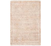 Safavieh Tapis Contemporain pour Salon, Salle à Manger, Chambre à Coucher - Abstract Collection, Tapis à Poil Court, Ivoire et Rouille, 76 X 122 cm